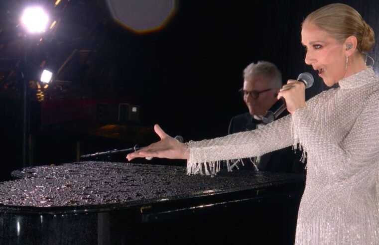Céline Dion volta aos palcos na abertura das Olimpíadas e emociona público com ‘Hino do amor’