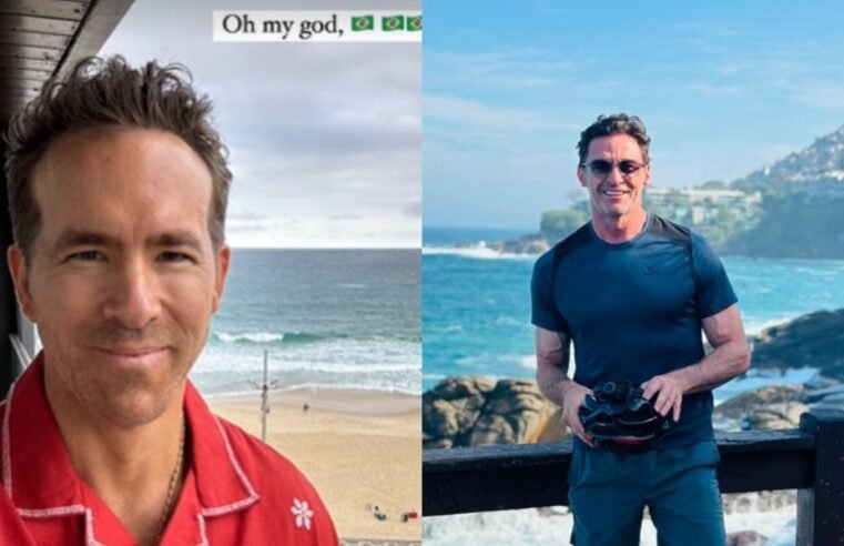 Visita ao Maracanã, passeio pela orla e café brasileiro: confira o que Ryan Reynolds e Hugh Jackman já fizeram no Brasil
