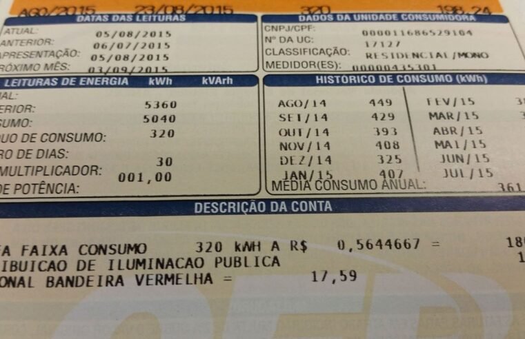 Conta de energia não terá cobrança extra em dezembro